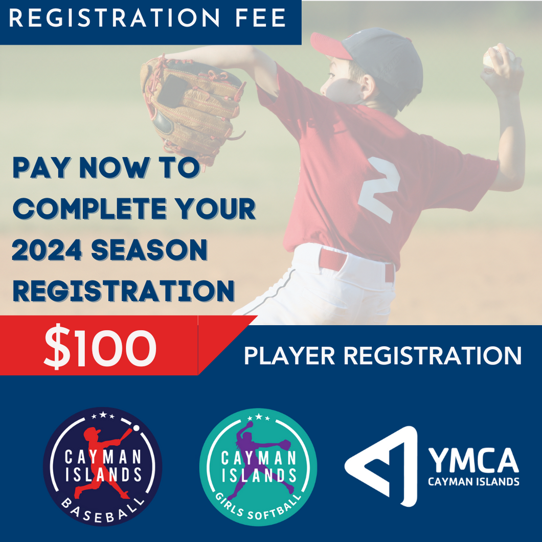 2024 Season Player Registration Fee Youth Baseball & Softball